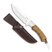 Couteau de chasse bowie Albainox 32455 lame 11.8 cm - manche olivier