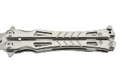 Couteau papillon Maxknives P35S silver lame 8 cm