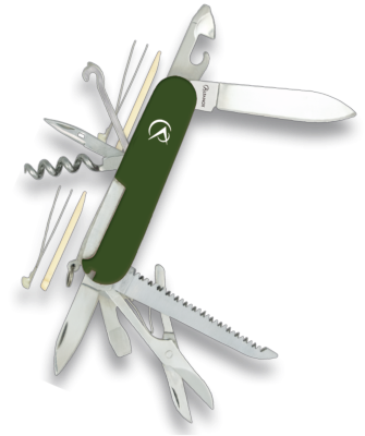 Couteau multifonction professionnel Albainox 11133 12 fonctions