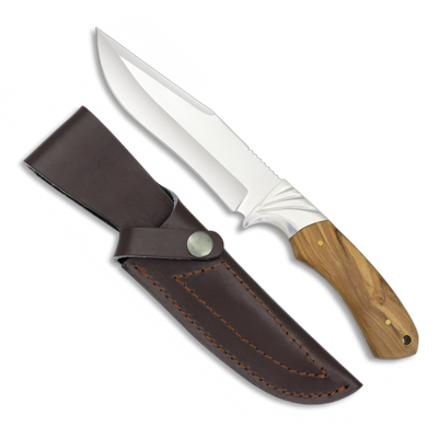 Couteau de chasse Albainox 32358 lame 13.7 cm, manche en olivier