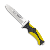 Couteau de plongée sous-marine OCTOPUS jaune 32333 lame 11.5 cm