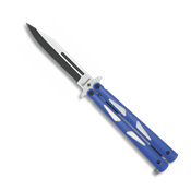 Couteau papillon ALBAINOX 36239 bleu lame inox 10.2 cm