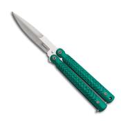 Mini couteau papillon Albainox 02228 vert lame 7.1 cm