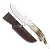 Couteau de chasse bowie Albainox 32456 lame 11.8 cm - manche corne de cerf