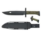 Couteau bowie Albainox 32663 vert et noir lame 21 cm