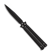 Couteau papillon noir Albainox 02206 lame 9.7 cm