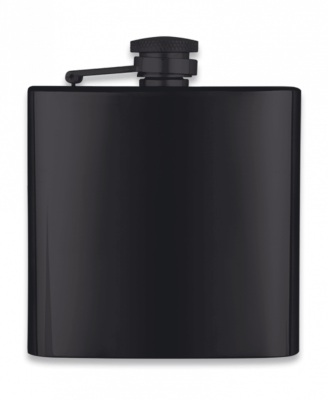 Flasque à alcool noir acier inox 6 Oz 170 ml