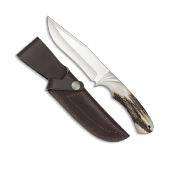 Couteau de chasse bowie Albainox 32318 lame 13.7 cm, manche corne de cerf