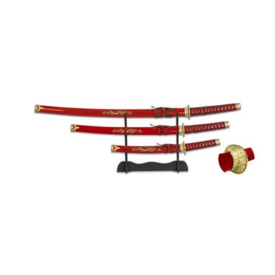 Set de 3 katanas TOLE 10 Impérial 31515-RO rouge