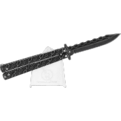 Couteau papillon Albainox HELL CHAIN 02183 lame 9.5 cm finition aspect pierre