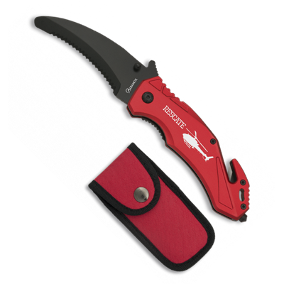 Couteau pliant tactique ALBAINOX 19982GR188 rouge lame 8.5 cm