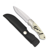 Couteau chasse Albainox 32199 décor aigle lame 9.5 cm
