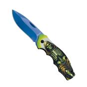 Couteau Albainox 25126 décor Squelette 3D lame 8.3 cm