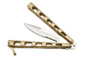 Couteau papillon Max Knives P32SC couleur champagne lame 10 cm