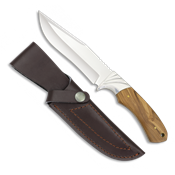 Couteau de chasse bowie Albainox 32358 lame 13.7 cm, manche en olivier