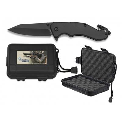 Couteau pliant tactique noir Albainox 18577 lame 8.5 cm