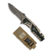 Couteau pliant K25 ATTRACTION-2 coyote lame 8.9 cm revêtue titane