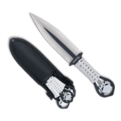 Set de 3 couteaux à lancer Albainox 32453 motif tête de mort 17 cm