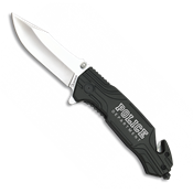 Couteau de scurit ALBAINOX logo POLICE DEPARTMENT lame 9.2 cm 