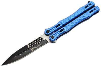 Couteau papillon Maxknives P45 bleu lame 10.2 cm