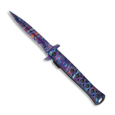 Couteau pliant Albainox automatique Colorful 18282-A Lame 10.5 cm