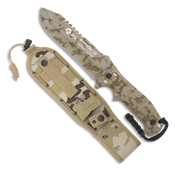 Couteau K25 SIROCO Camo aride 32116 lame 14 cm visible dans l'obscurit