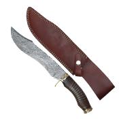 Couteau de chasse lame damas 24 cm manche noyé