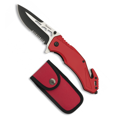 Couteau pliant tactique ALBAINOX 19908 rouge lame 8.5 cm