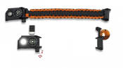 Bracelet de survie Paracorde orange et noir 33905-NA