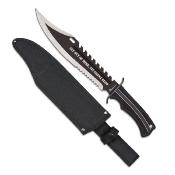 Couteau bowie Albainox 32682 noir lame 29 cm