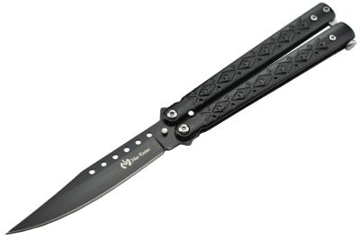 Couteau papillon Maxknives P50B noir lame 9.8 cm 