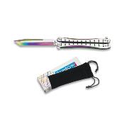 Couteau papillon RAINBOW 36257 iris lame inox 10.5 cm