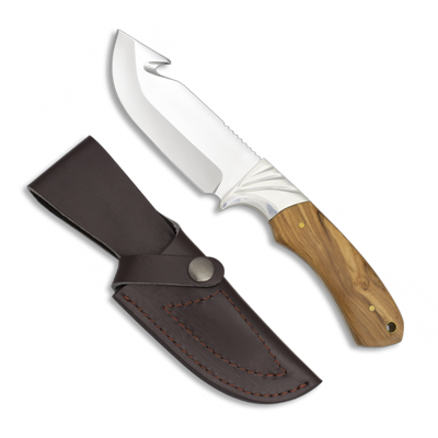 Couteau de chasse Albainox 32359 lame 10.3 cm, manche en olivier