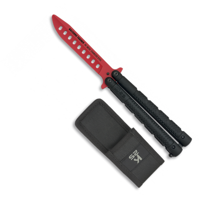 Couteau papillon d'entrainement K25 36251 rouge/noir