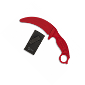 Couteau entrainement KARAMBIT K25 rouge 32335 lame 10.6 cm