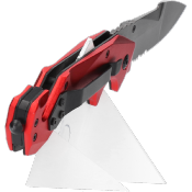 Couteau pliant tactique K25 rouge 18535 lame 8.5 cm