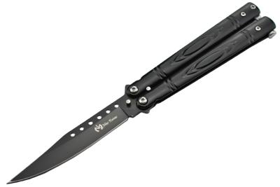Couteau papillon Maxknives P55B noir lame 9.8 cm 