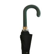 Parapluie épée poignée en cuir naturel vert