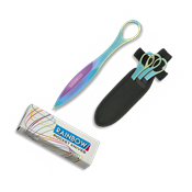 Set de 3 couteaux  lancer RAINBOW 32214 iris 16.5 cm