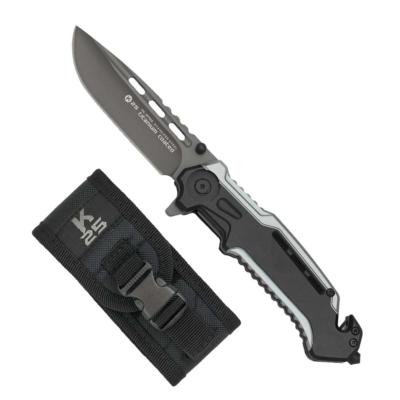 Couteau pliant tactique K25 18765 gris/noir lame 8.7 cm