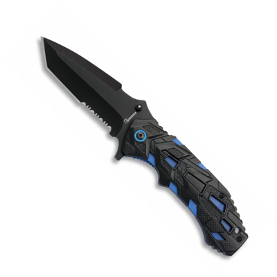 Couteau pliant tactique ALBAINOX 19756 bleu noir lame 10 cm