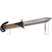 Couteau de survie THUNDER-I 32018 sable lame 20 cm