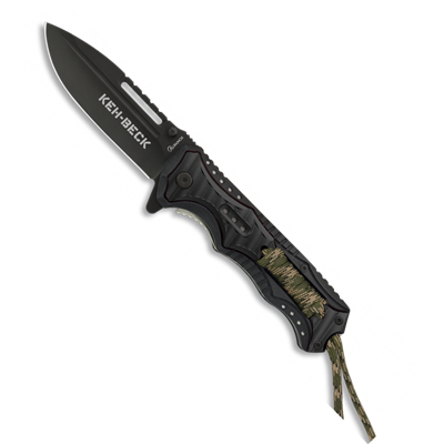 Couteau pliant Albainox Camo noir 18337-A Lame 9 cm