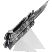 Couteau papillon K25 Phyton Camo noir 02142 lame 10 cm