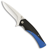 Couteau pliant Albainox automatique G10 18211-A Bleu. Lame 8.3 cm