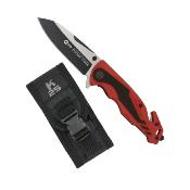 Couteau tactique K25 18791 G10 rouge/noir lame 8.8 cm