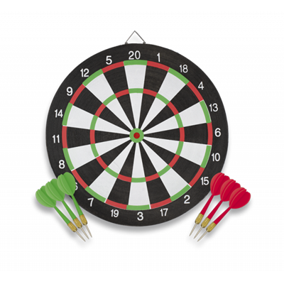 Jeu De Fléchettes Petite Cible 22.5 Cm BullTek - Double Face, 2 Flèches En Acier, à Accrocher Au Mur | Pour Adultes Et Enfants, Amusement En Intérieur - 12