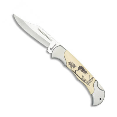 Couteau pliant Albainox 19661GR562 lame 8 cm décor Chasse