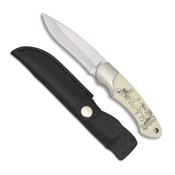 Couteau chasse Albainox 32199 décor cerf lame 9.5 cm