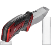 Couteau tactique K25 rouge/noir 32268 lame 14 cm